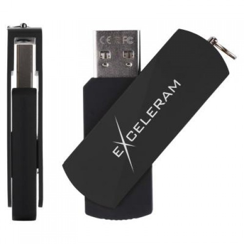 Флешка eXceleram 64GB P2 Series Black/Black USB 2.0 (EXP2U2BB64)