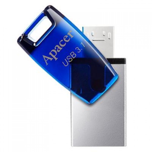 Флешка Apacer 64GB AH179 Blue USB 3.1 OTG (AP64GAH179U-1)