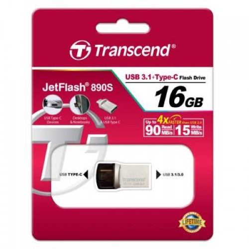 Флешка Transcend 16GB Jet 890S Silver USB 3.1 (TS16GJF890S)