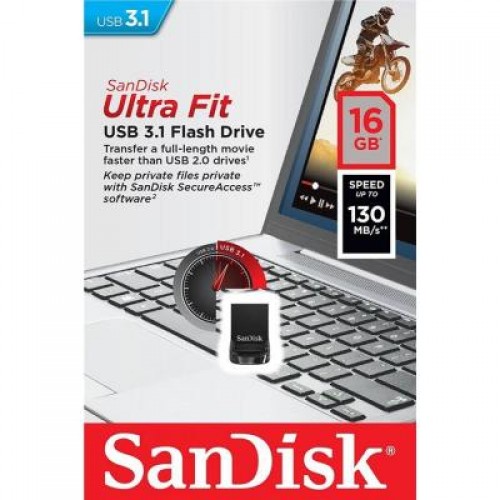 Флешка SanDisk 16GB Ultra Fit USB 3.1 (SDCZ430-016G-G46)