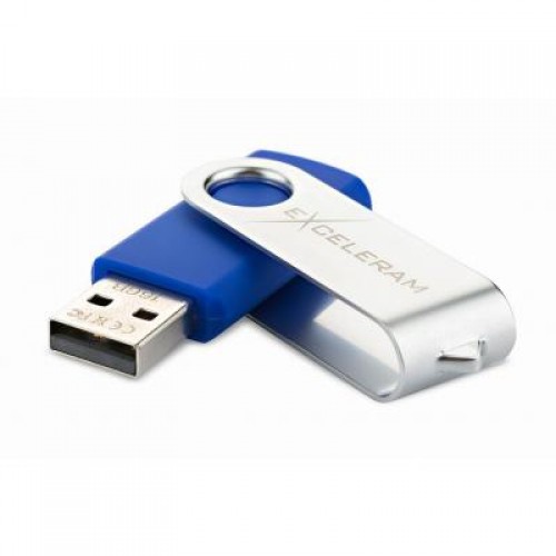 Флешка eXceleram 16GB P1 Series Silver/Blue USB 2.0 (EXP1U2SIBL16)