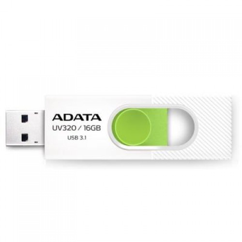 Флешка A-DATA 16GB UV320 White/Green USB 3.1 (AUV320-16G-RWHGN)