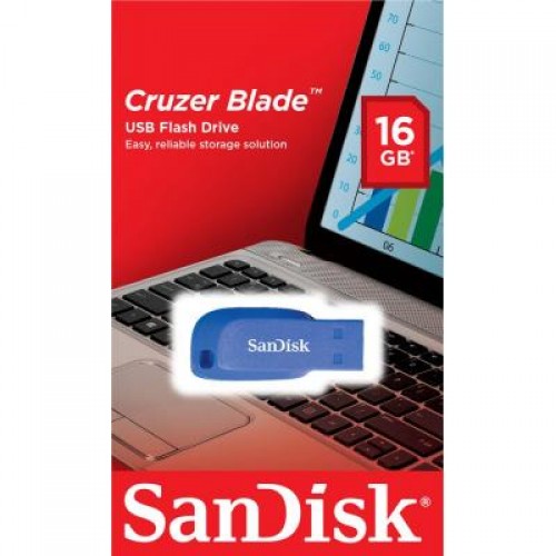 Флешка SANDISK 16GB Cruzer Blade Blue Electric USB 2.0 (SDCZ50C-016G-B35BE)