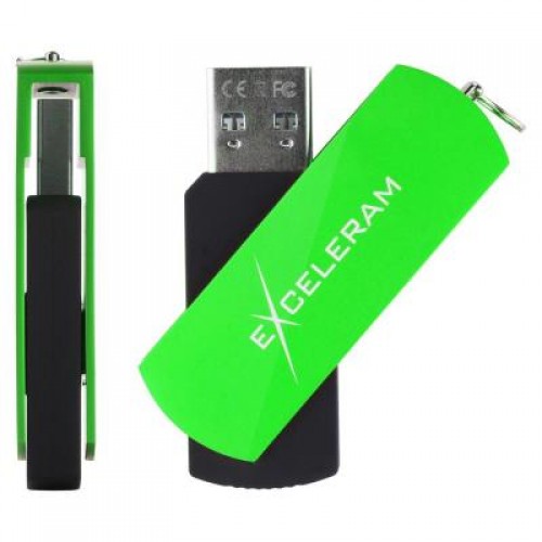 Флешка eXceleram 32GB P2 Series Green/Black USB 2.0 (EXP2U2GRB32)