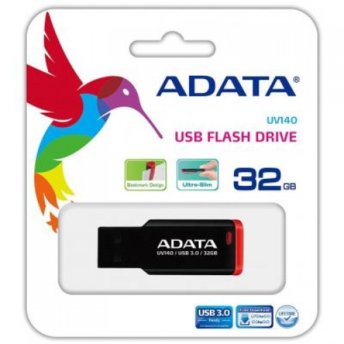 Флешка A-DATA 32GB UV140 Black+Red USB 3.0 (AUV140-32G-RKD)