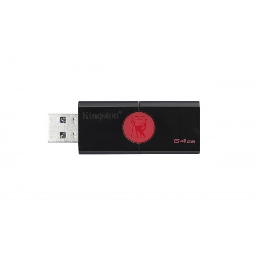 Флешка Kingston DataTraveler 106 USB3.1 Black/Red 64GB (DT106/64GB)