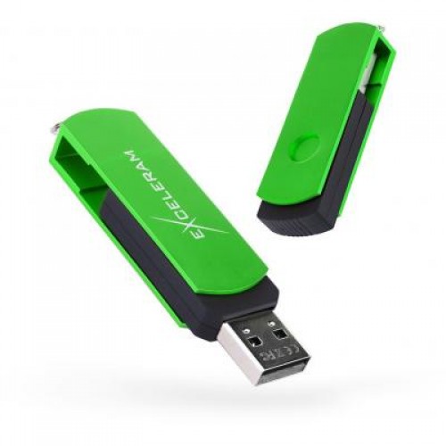 Флешка eXceleram 16GB P2 Series Green/Black USB 2.0 (EXP2U2GRB16)