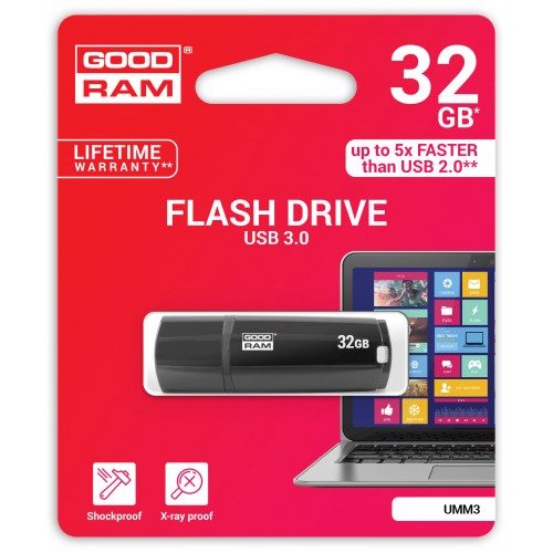 Флешка USB3.0 32GB GOODRAM UMM3 (Mimic) Black (UMM3-0320K0R11)