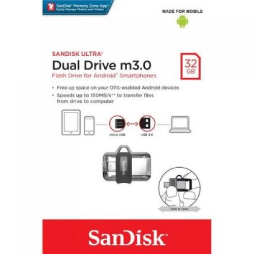 Флешка SANDISK 32GB Ultra Dual Drive M3.0 USB 3.0 (SDDD3-032G-G46)