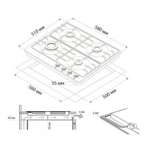 Варочная поверхность MINOLA MGM 61011 WH