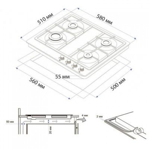 Варочная поверхность MINOLA MGM 61421 WH