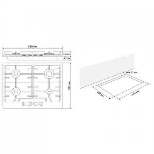 Варочная поверхность ELEYUS GRACIA 60 BL C