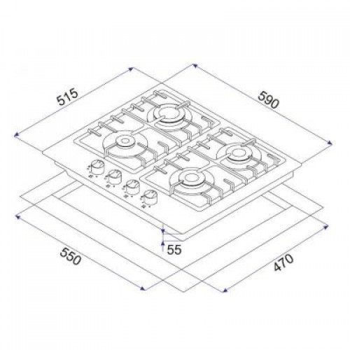 Варочная поверхность MINOLA MGG 61425 BL