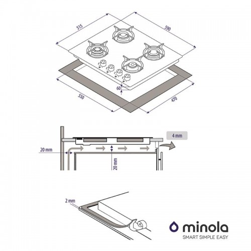 Варочная поверхность Minola MGG 61263 BL