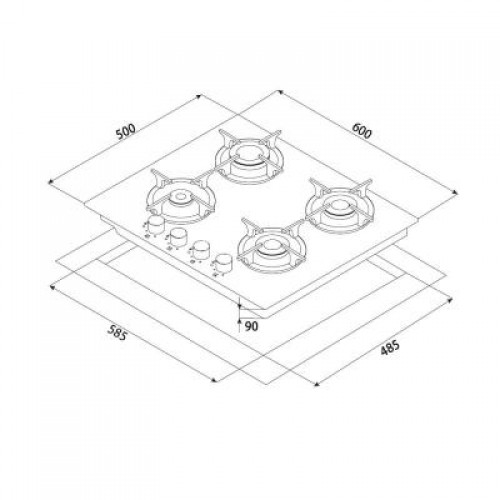 Варочная поверхность MINOLA MGG 61005 BL