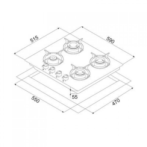 Варочная поверхность MINOLA MGG 61063 WH