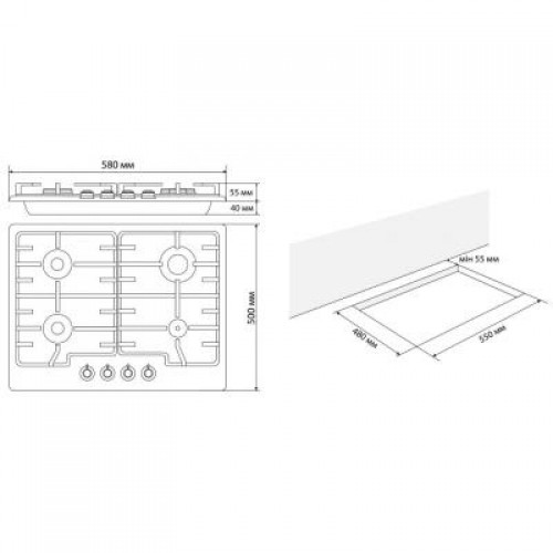 Варочная поверхность ELEYUS GRACIA 60 BG+RB C