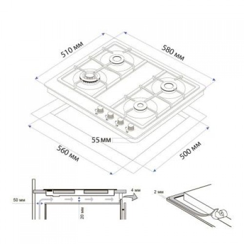 Варочная поверхность MINOLA MGM 61621 WH