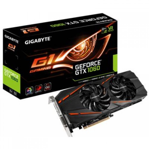 Видеокарта GIGABYTE GeForce GTX1060 6144Mb G1 GAMING (GV-N1060G1 GAMING-6GD)