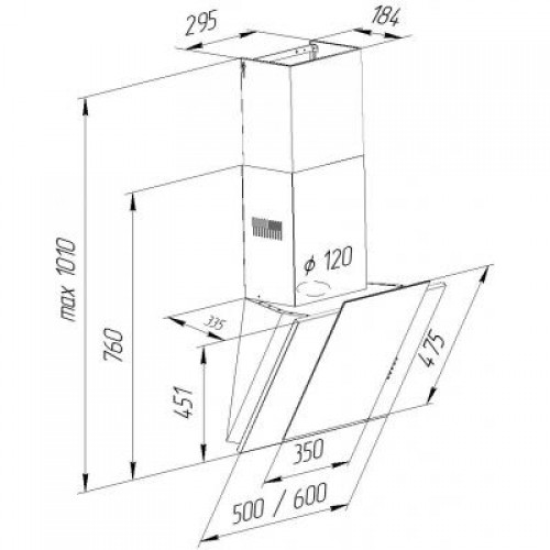 Вытяжка Pyramida NR-MV 50 M WH