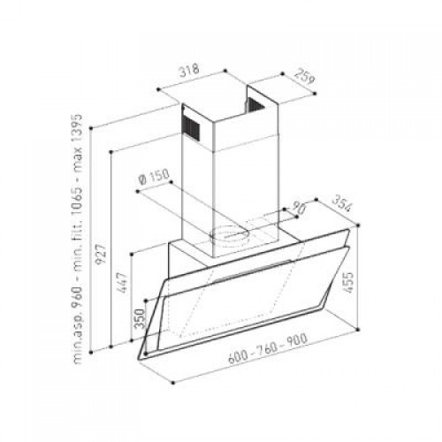 Вытяжка ZIRTAL MIRAGE 90 WH