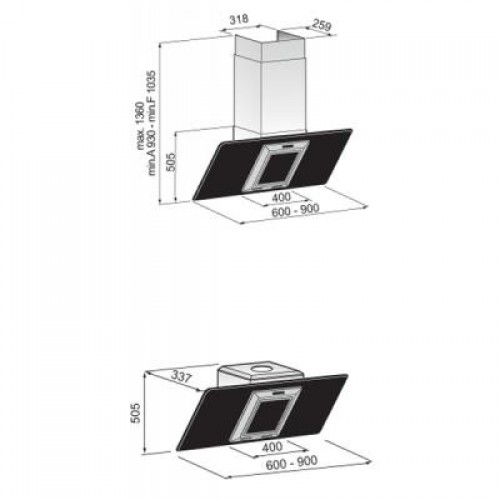 Вытяжка ZIRTAL PANDA 90 WH