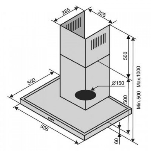Вытяжка Ventolux ITALIA 60 Inox (1000) ST
