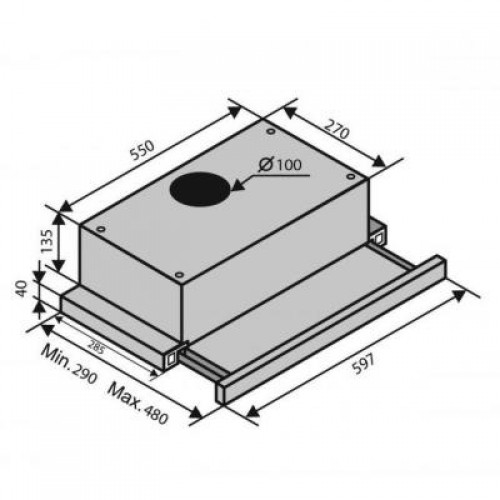 Вытяжка Ventolux GARDA 60 WH (650) IT