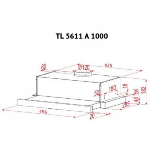 Вытяжка Perfelli TL 5611 A 1000 I