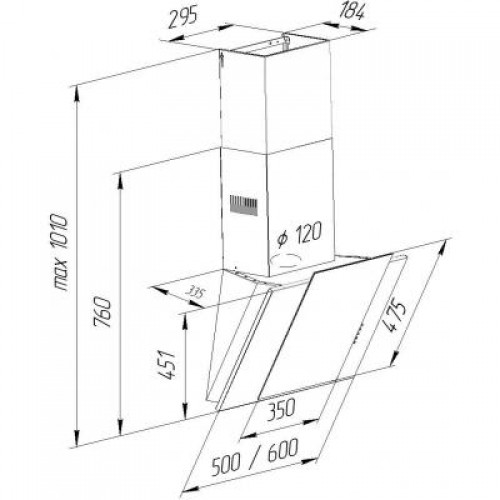 Вытяжка Pyramida NR-MV 60 M IX