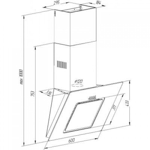 Вытяжка Pyramida NR-F 60 M BL IX