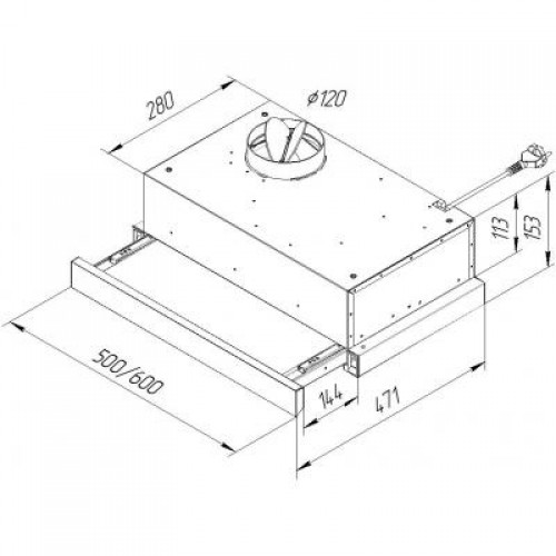 Вытяжка PYRAMIDA TL 50 SLIM BR