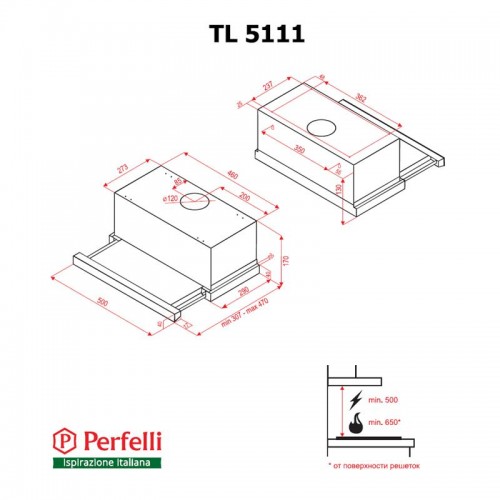 Вытяжка Perfelli TL 5111 W