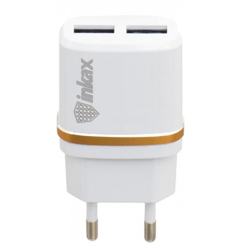 Зарядное устройство INKAX CD-11 Travel charger + Lightning cable 1USB 2.1A White