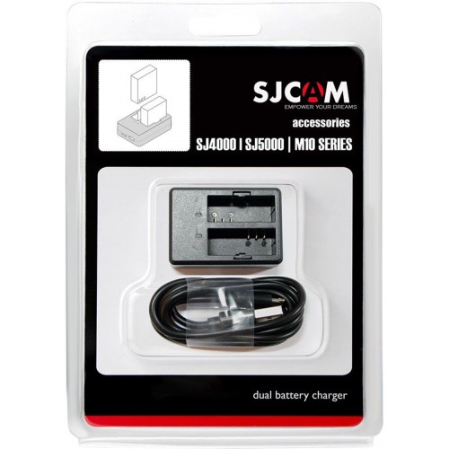 Зарядный комплект SJCAM SJ4000/SJ5000/M10 dual slot charger with cable