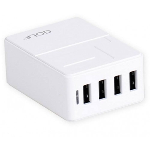 Зарядное устройство GOLF GF-U401 Travel Charger 4USB 6A White