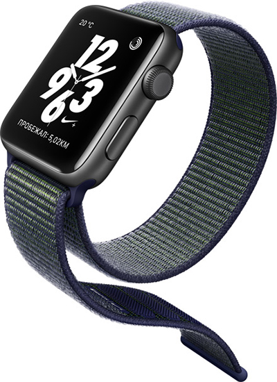 Apple Watch Series 3 (GPS+Cellular) 42mm Space Black Stainless Steel with Black Sport Band (MQM02)