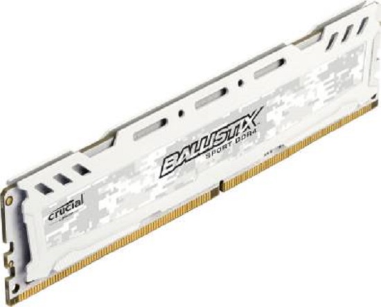 Crucial DIMM 4Gb DDR4 PC2666 Ballistix Sport LT White (BLS4G4D26BFSC)
