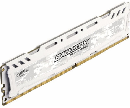 Crucial DIMM 8Gb DDR4 PC2666 Ballistix Sport LT White (BLS8G4D26BFSCK)