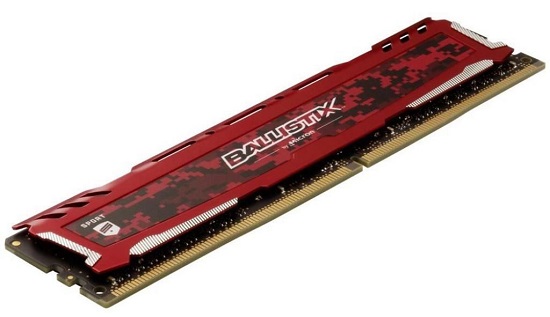 Crucia lDIMM 8Gb DDR4 PC2666 Ballistix Sport LT Red (BLS8G4D26BFSEK)