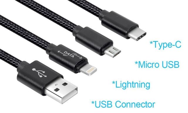 Chafon 3 в 1 Multi USB Charge Cable