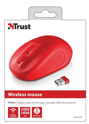 Trust Primo Wireless Mouse Red (20787)