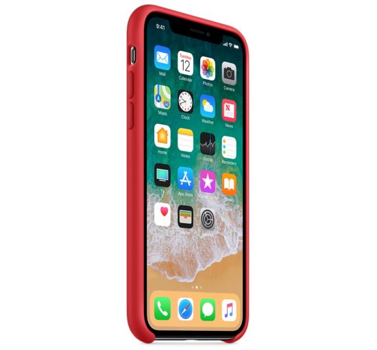 Apple iPhone X Silicone Case Red