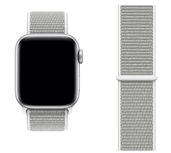 Apple Watch Series 4+ LTE 40mm Silver Aluminum Case with Seashell Sport Loop
