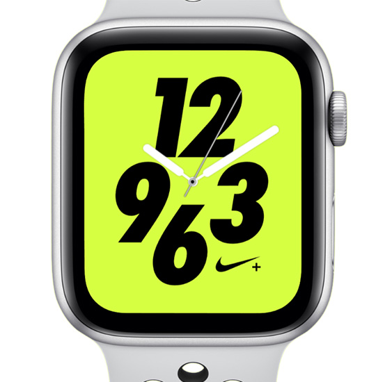 Apple Watch Nike+ Series 4 (GPS) 44mm Silver Aluminum Case with Summit White Nike Sport Loop (MU7H2)