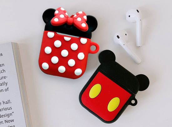 Чехол для Airpods Silicon case с карабином