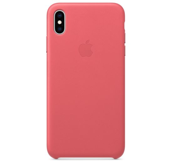 Apple iPhone XS Max Leather Case - Peony Pink