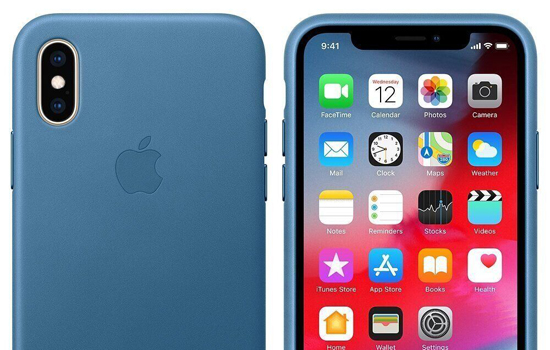 Чехол для Apple iPhone XS Max Leather Case Cape Cod Blue Copy