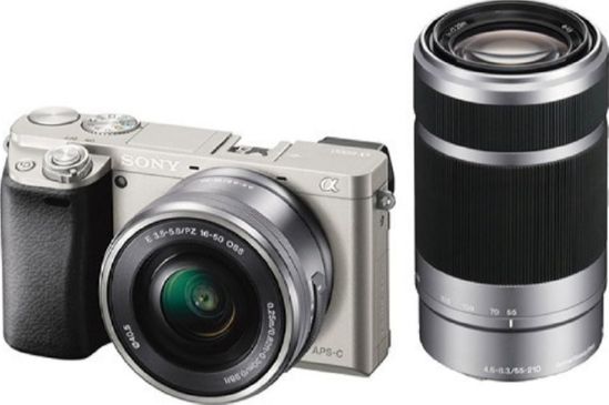 Sony Alpha 6000 + объектив 16-50 + 55-210mm kit Silver