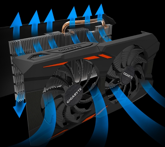 GIGABYTE GeForce GTX 1050 Windforce OC 2G (GV-N1050WF2OC-2GD)